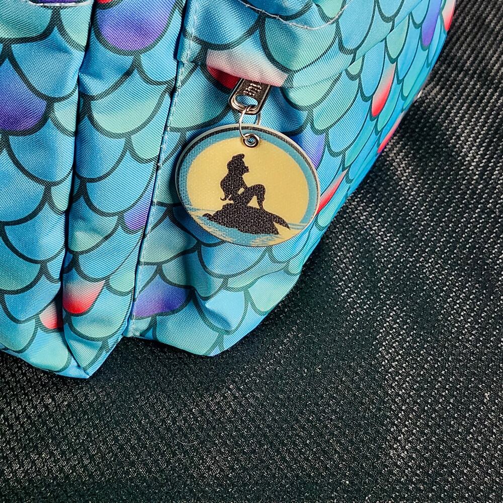 Loungefly Little Mermaid Heart Logo Backpack • 2018 • NWT • VHTF • Ariel Dongle - Picture 12 of 16